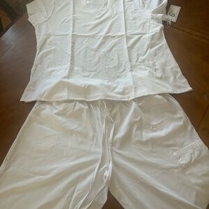 Women's White Two-Piece scrubs
